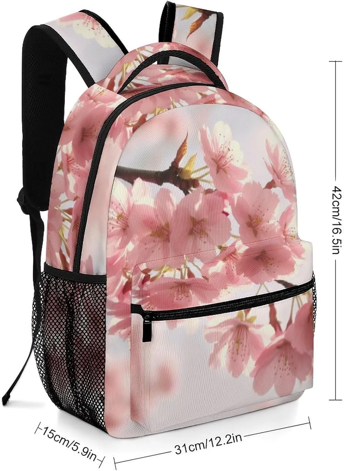 Backpack for Women Men Travel Cherry Blossom Daypack Lightweight Laptop Bag Carry On Backpacks for Work