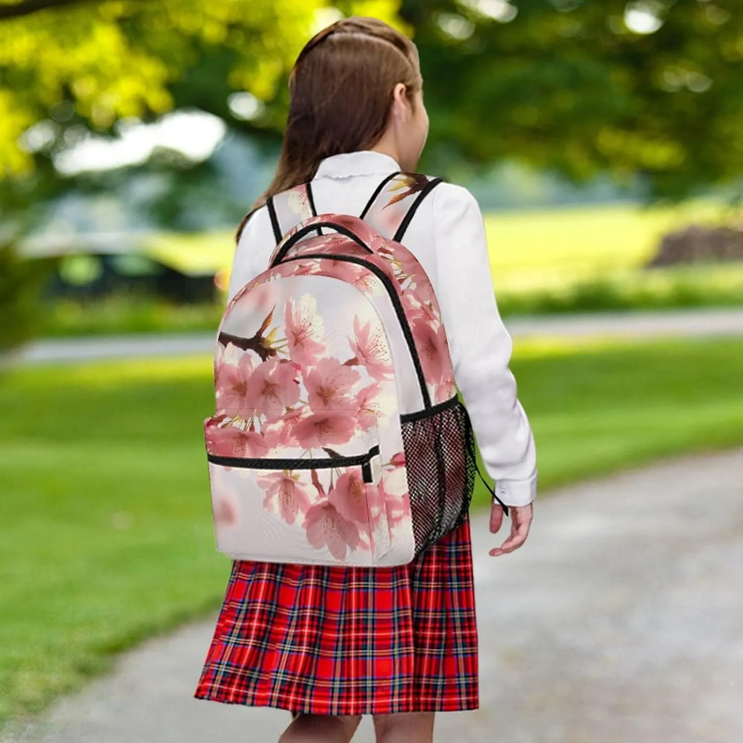 Backpack for Women Men Travel Cherry Blossom Daypack Lightweight Laptop Bag Carry On Backpacks for Work