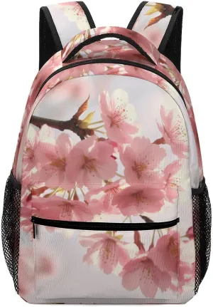Backpack for Women Men Travel Cherry Blossom Daypack Lightweight Laptop Bag Carry On Backpacks for Work