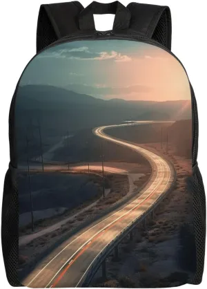 Backpack Travel Casual Daypack for Men Women Highway Lightweight Double Shoulder Bag for Laptop Hiking