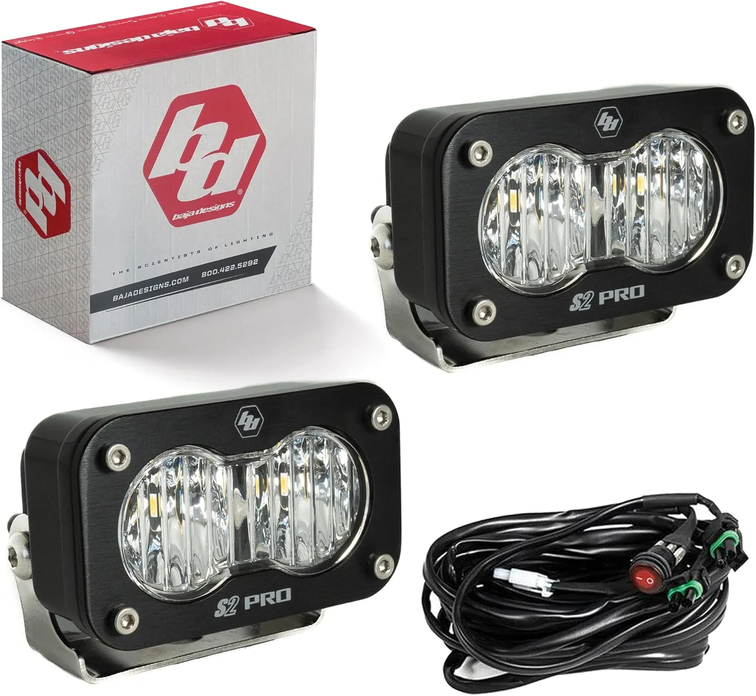 Baja Designs, 487805, LED Light, S2 Pro, Black, Wide Cornering, Pair