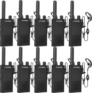 Baofeng T26 Walkie Talkies Long Range, Rechargeable Li-ion Battery 16 FRS Channel Two Way Radios with Earpieces for Adults, Handheld Mini Compact Walky Talky with Type-C Charging