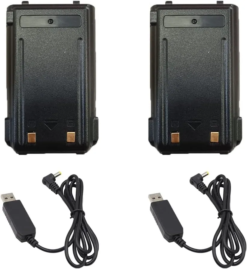 BAOFENG UV-S9 Plus Two Way Radio with Rechargeable 2800mAh Li-ion Battery, USB Fast Charger, 2pcs Batteries Cables