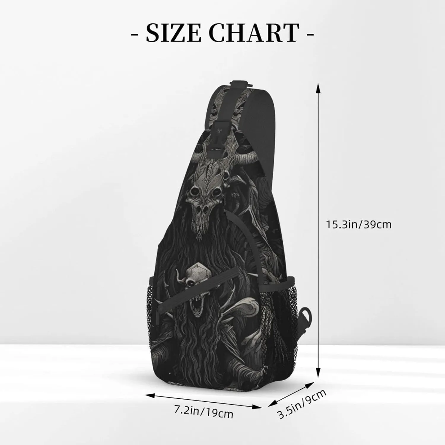 Baphomet Satan Devil Outdoor Cross-body Shoulder Bag, Unisex Backpack For Women Men Young Hiking Travel