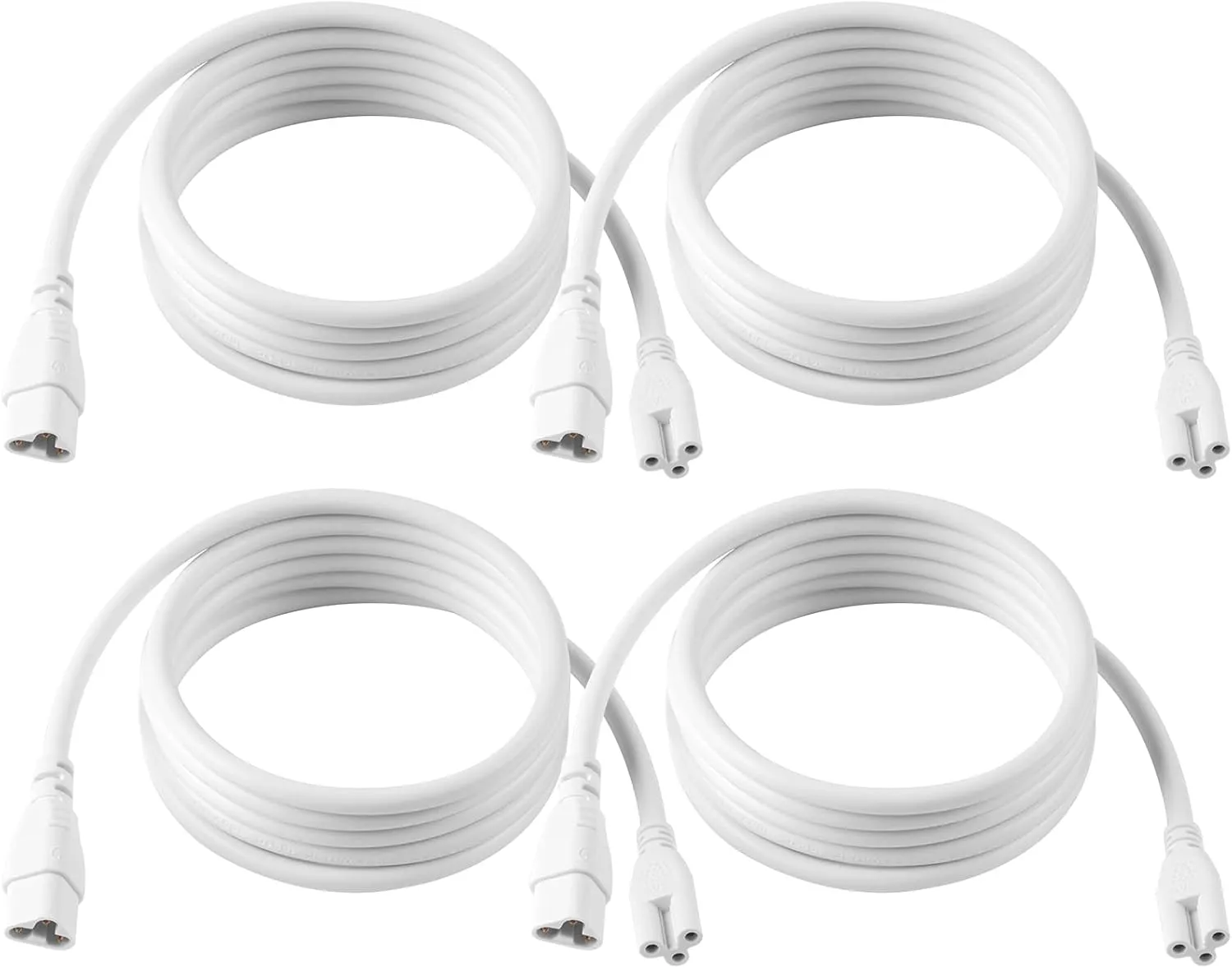 Barrina GM72, Only for Barrina's Products with GM Series Cords, T5 T8 Male and Female Extension Cable, 6FT, UL Certified, Not Suitable to Barrina T5 Series Grow Lights, 4 Packs