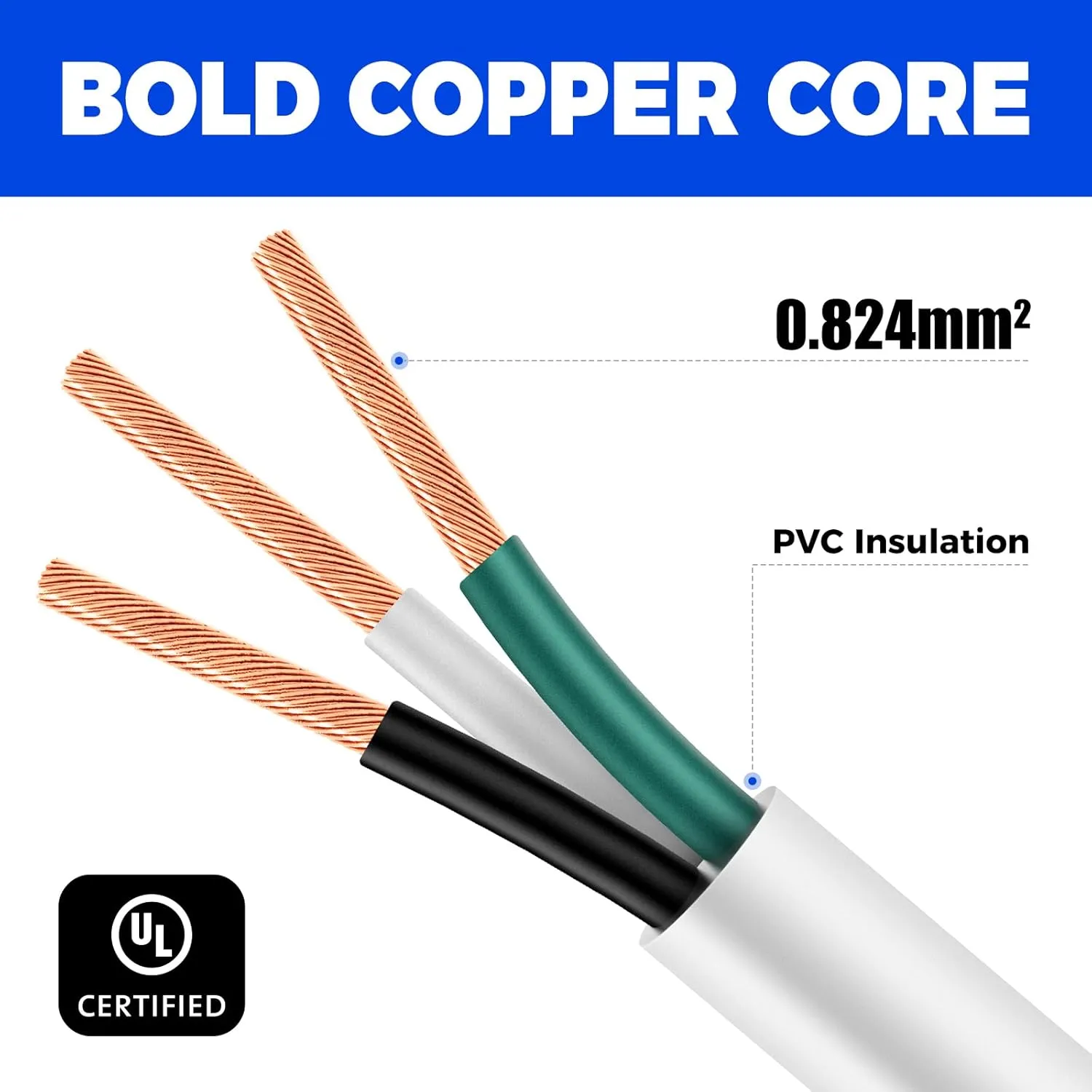 Barrina GM72, Only for Barrina's Products with GM Series Cords, T5 T8 Male and Female Extension Cable, 6FT, UL Certified, Not Suitable to Barrina T5 Series Grow Lights, 4 Packs
