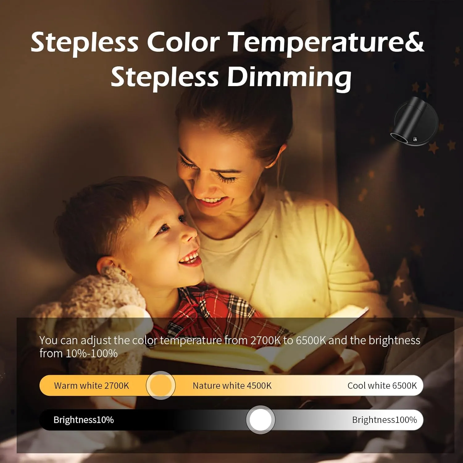 Battery Operated Spot Lights Indoor: 20-120Hrs Battery Life Wireless Spotlight with Stepless Color Temperature & Stepless Dimming & Timer, LED Accent Lighting with Remote for Plant Picture Wall Floor