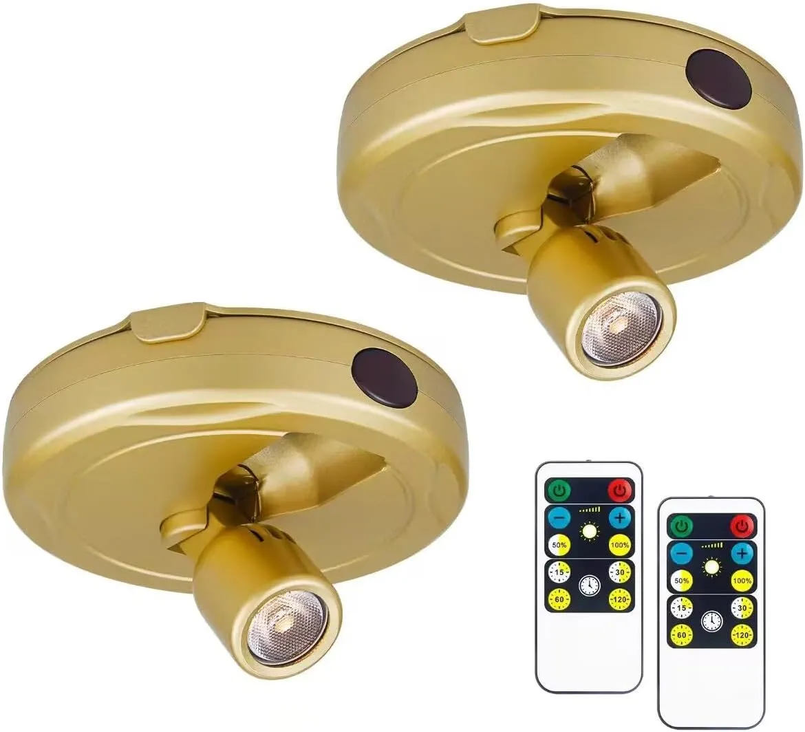 Battery Spotlight Plant Lighting for Tree Indoor with Remote,Wireless Picture Light Painting Light Uplight Downlight,Led Art Display Accent Light for Wall, Puck Lights for Plants Dartboard