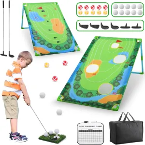 Battle Golf Chipping Game,Golf Chip and Practice Set with Stick Ball&Dart for Backyard Indoor