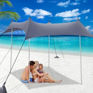 Beach Tent Sun Shelter UPF50  with Sand Shovel, Ground Pegs and Stability Poles