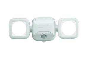 Beams MB3000 High Performance 500 Lumen Wireless Battery Powered Motion Sensing LED Dual Head Security Spotlight, White, 1-Pack