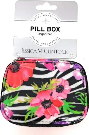 Beautiful Compact and Handy Weekly Pill Box OR Organizer | 3.5 X 2.5 in | Floral Wave