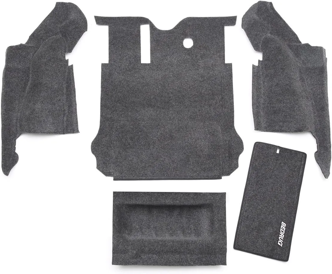 Bedrug - Jeep Cargo Kit | 2007 - 2010 Jeep Wrangler JK UNLTD 4 Door, Cargo Liner w/ Tailgate & Tub Liner | Grey - 5 pc. | BRJK07R4