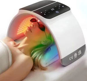Bestqool LED Mask Photon LED Light Therapy - 6 Colors with Near Infrared Light LED Face Mask for Skin Rejuvenation SPA Facial Body Skin Care Beauty Salon Device