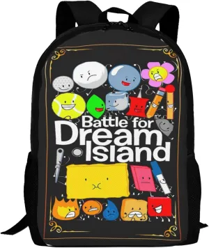 Bfdi-Battle for Dream-Island Backpack,3d Print Laptop Backpack Lightweight Casual Daypack Bookbag 16.5 In, 17 Inch