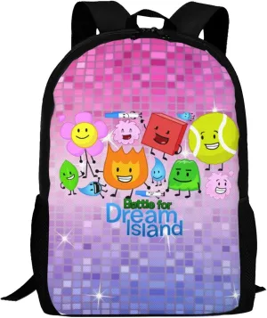 Bfdi-Battle for Dream-Island Backpack,3d Print Laptop Backpack Lightweight Casual Daypack Bookbag Multi-Function Travel Backpack 16.5 In