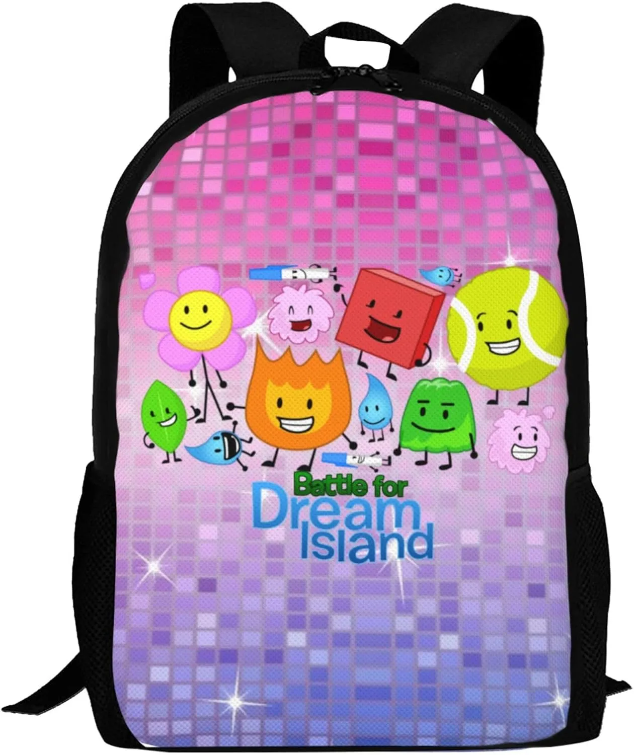 Bfdi-Battle for Dream-Island Backpack,3d Print Laptop Backpack Lightweight Casual Daypack Bookbag Multi-Function Travel Backpack 16.5 In