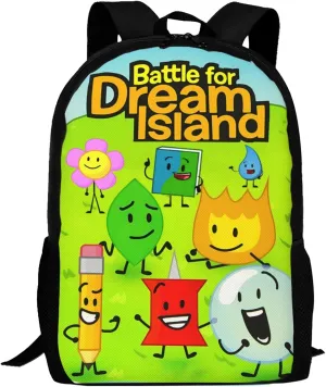 Bfdi-Battle for Dream-Island Backpack,3d Print Laptop Backpack Lightweight Casual Daypack Bookbag Multi-Function Travel Backpack 16.5 In