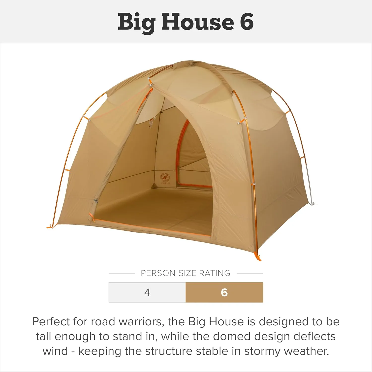 Big Agnes Big House - Base and Car Camping Tent, 3 Season Waterproof Gear, Easy Set Up for Groups