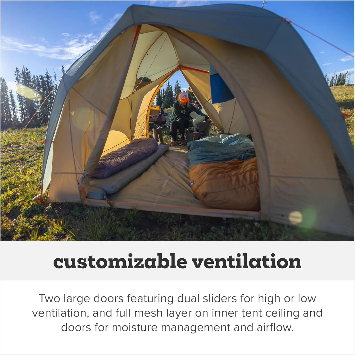 Big Agnes Big House - Base and Car Camping Tent, 3 Season Waterproof Gear, Easy Set Up for Groups