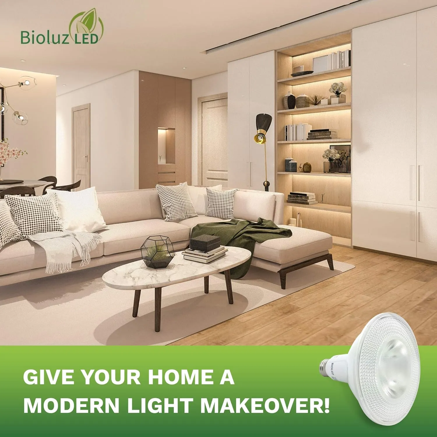 Bioluz LED 4 Pack PAR38 LED Light Bulb 90 CRI 12W = 100-120 Watt Replacement, Soft White 3000K, Dimmable Light Bulbs Flood Lights Outdoor/Indoor UL Listed Light Bulbs Title 20 High Efficacy LED Bulbs