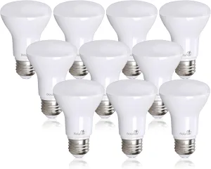 Bioluz LED BR20 LED Light Bulbs 10-Pack, 6W = 50W, 3000K Soft White Light Bulb, 540 Lumens, 90 CRI, Dimmable LED Light Bulbs, UL-Listed for Indoor/Outdoor, CEC Title 20 Compliant Flood Light