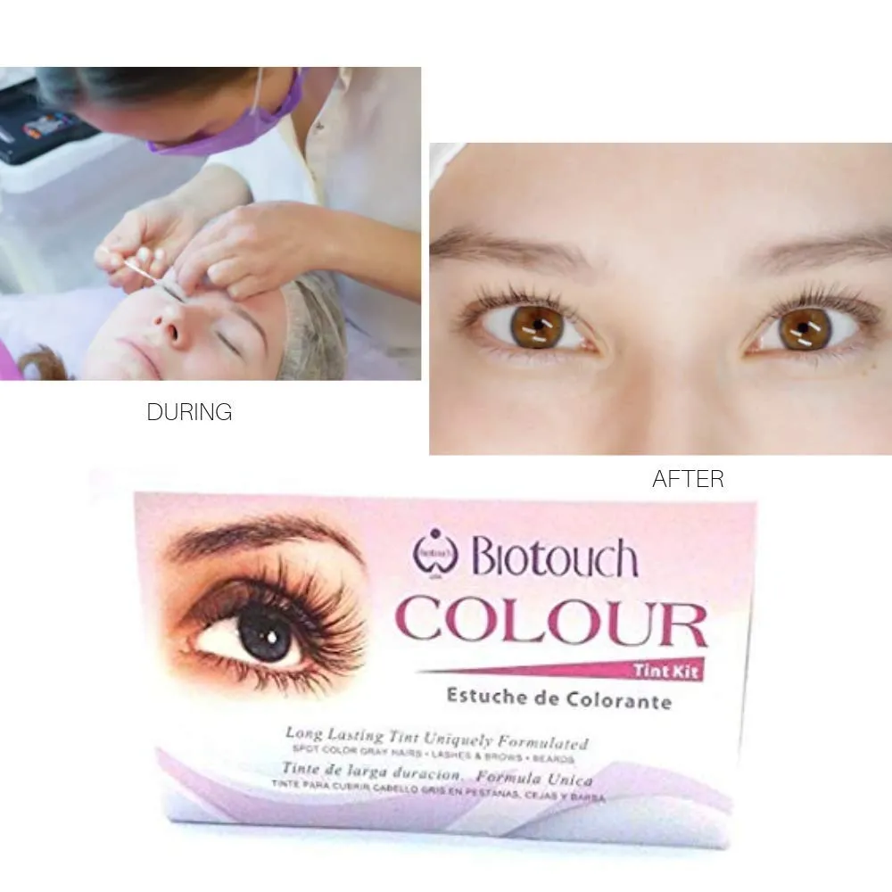 BioTouch Lash & Brow Tint Kit – Waterproof Eyelash Color, Long-Lasting Brown Dye, Professional At-Home Tinting System (PMU & Microblading Safe)