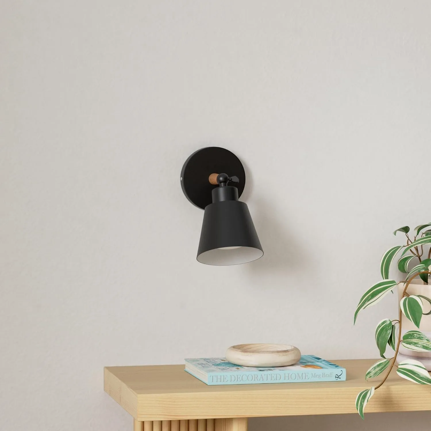 Black Battery Operated Wall Sconce Set of Two, Easy to Install Wireless Lights for Wall, Remote Control Dimmable LED Lights, Auto Timer Wall Lamp Fixtures for Bedroom, Gallery, Living Room, RV