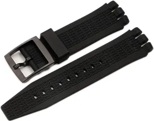 Black Diving 21mm 24mm Silicone Rubber Watchband Rubber Watch Band Strap Fits Irony SCUBA200 YNS4001