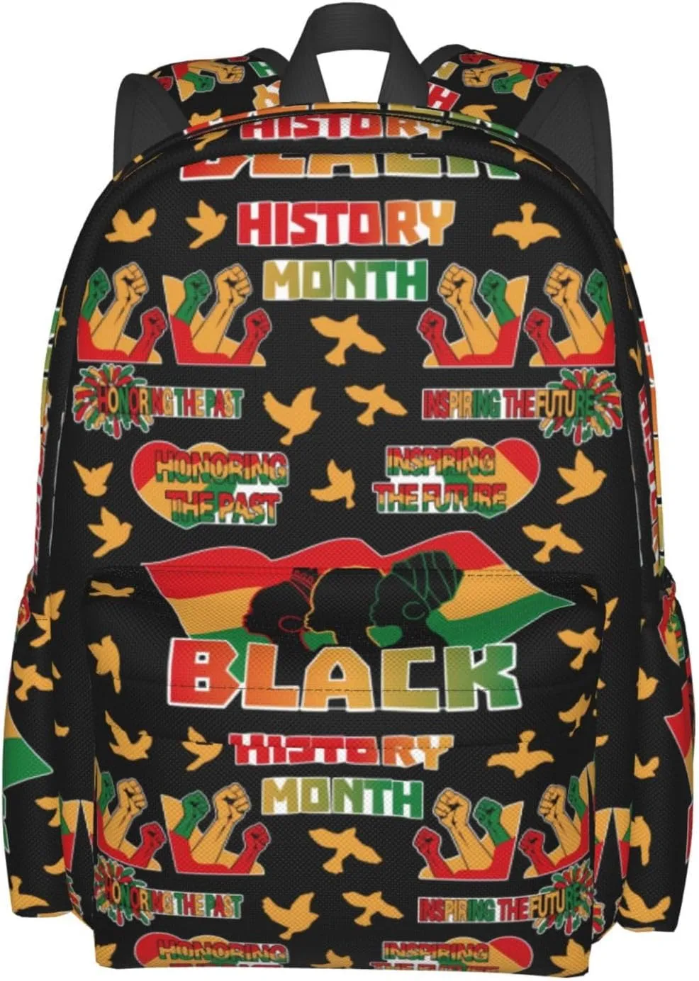 Black History Month Pride Celebrate Gifts Backpack Casual Laptop Backpack Large Capacity Double Shoulder Bag Travel Daypack For Women Men
