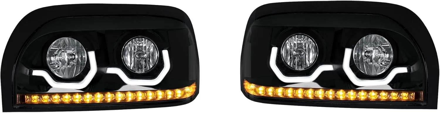 Blackout Freightliner Century Projection Headlights Driver and Passenger