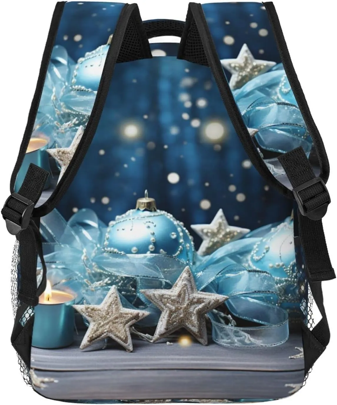 Blue christmas Backpack Laptop Backpack for Men Women Lightweight Backpack Rucksack Laptop Bag Daypack for Travel