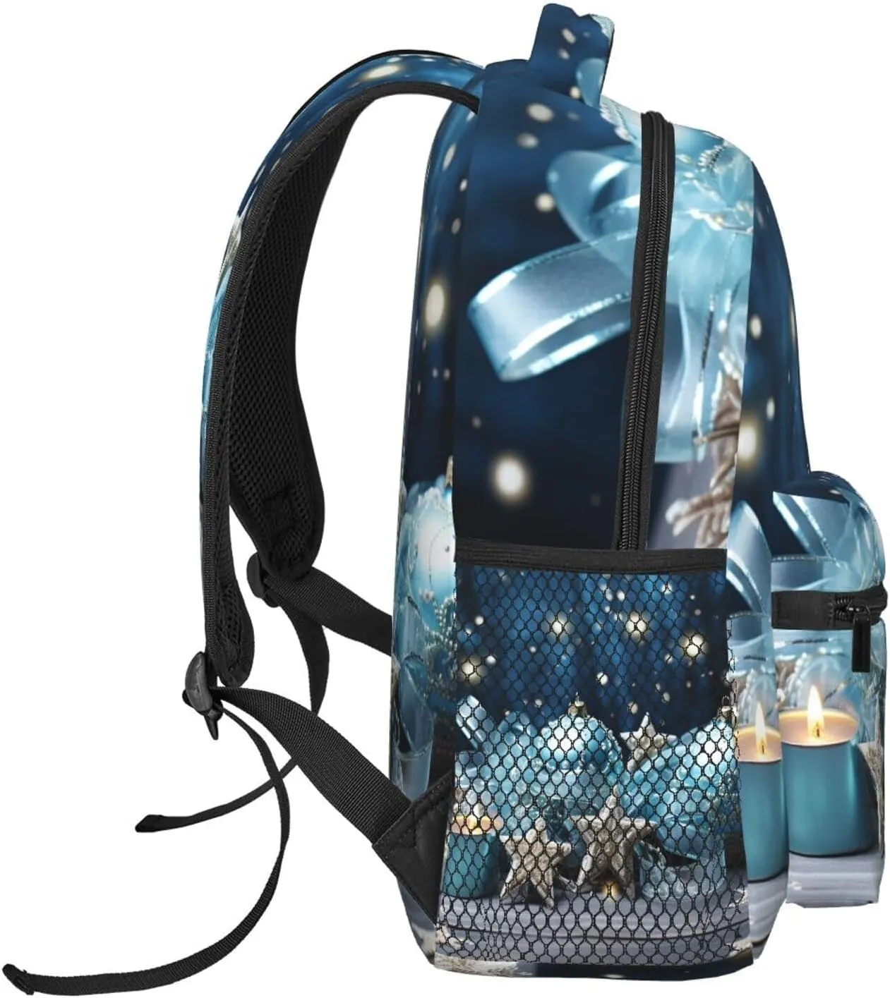 Blue christmas Backpack Laptop Backpack for Men Women Lightweight Backpack Rucksack Laptop Bag Daypack for Travel