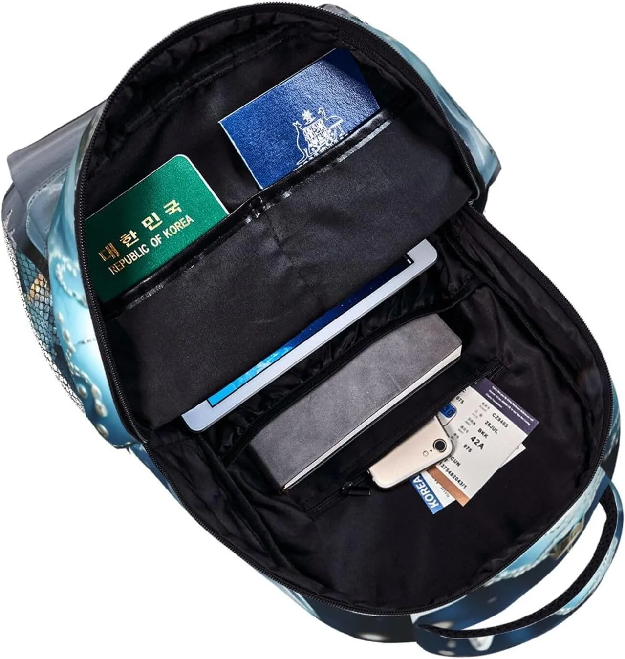 Blue christmas Backpack Laptop Backpack for Men Women Lightweight Backpack Rucksack Laptop Bag Daypack for Travel