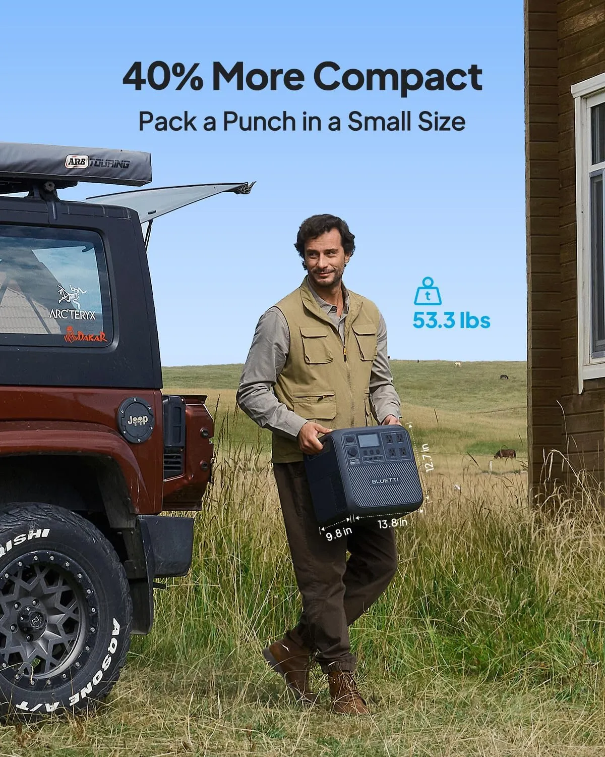 BLUETTI Solar Generator Elite 200 V2 with 200W Solar Panel Included (Ships Separately), 2,073.6Wh Portable Power Station w/ 4 2,600W AC Outlets, 17-Year Lifespan, LFP Power for Camping, Off-grid