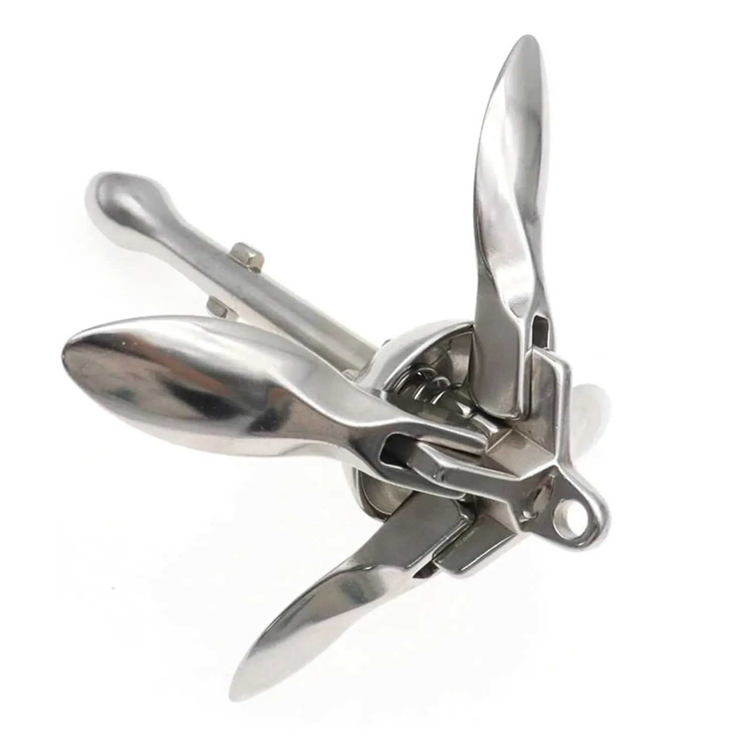 Boat Anchor Inflatable Boat Stainless Steel Iron Metal Anchor for Boat Dinghy Raft Fishing Boat 0.7kg/1.5kg(0.7kg)