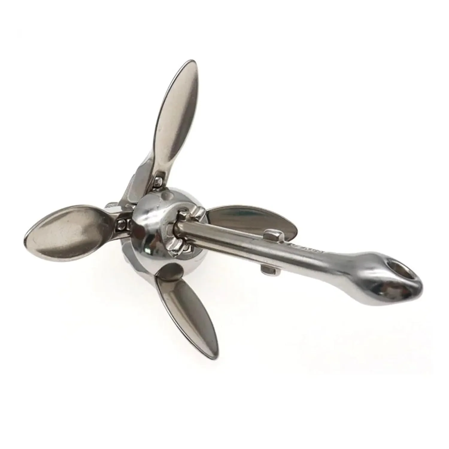 Boat Anchor Inflatable Boat Stainless Steel Iron Metal Anchor for Boat Dinghy Raft Fishing Boat 0.7kg/1.5kg(0.7kg)