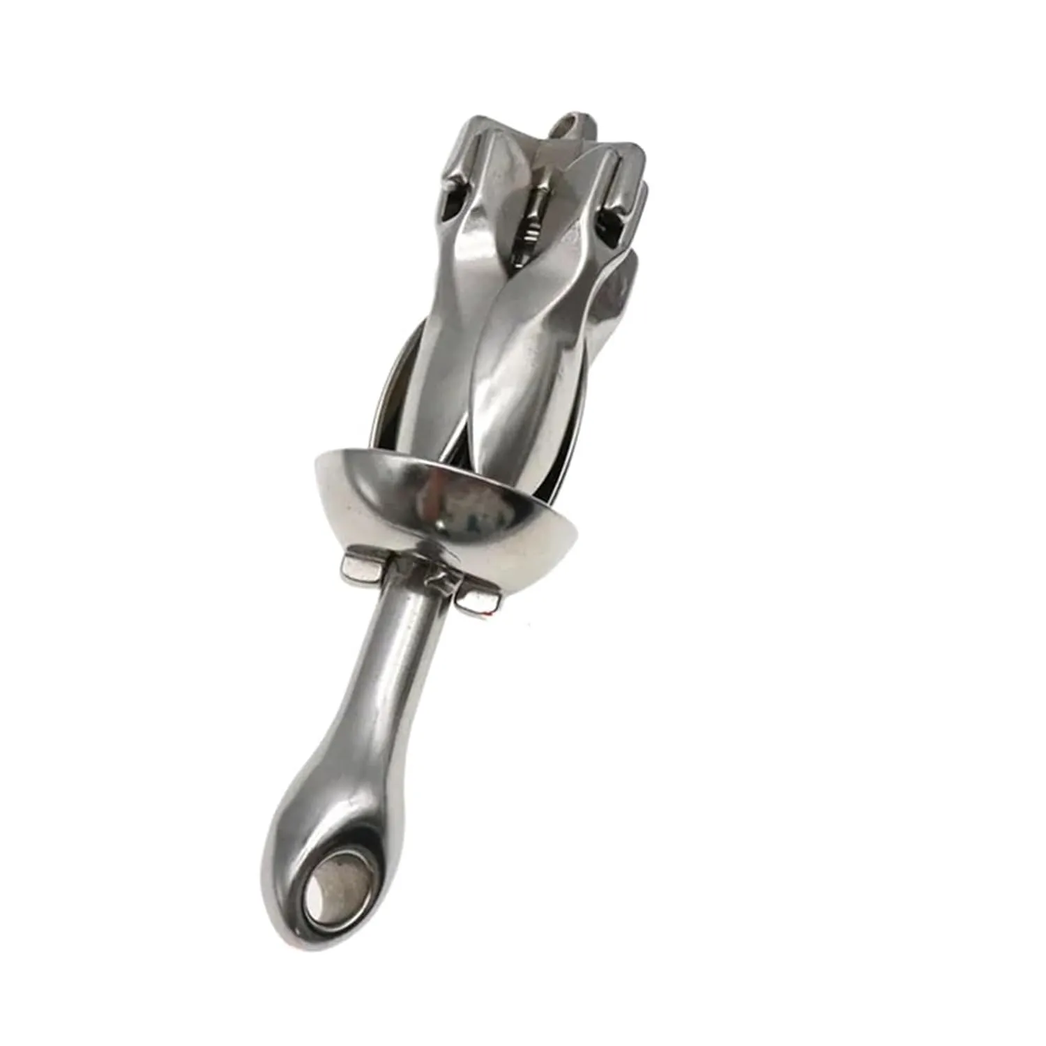 Boat Anchor Inflatable Boat Stainless Steel Iron Metal Anchor for Boat Dinghy Raft Fishing Boat 0.7kg/1.5kg(0.7kg)