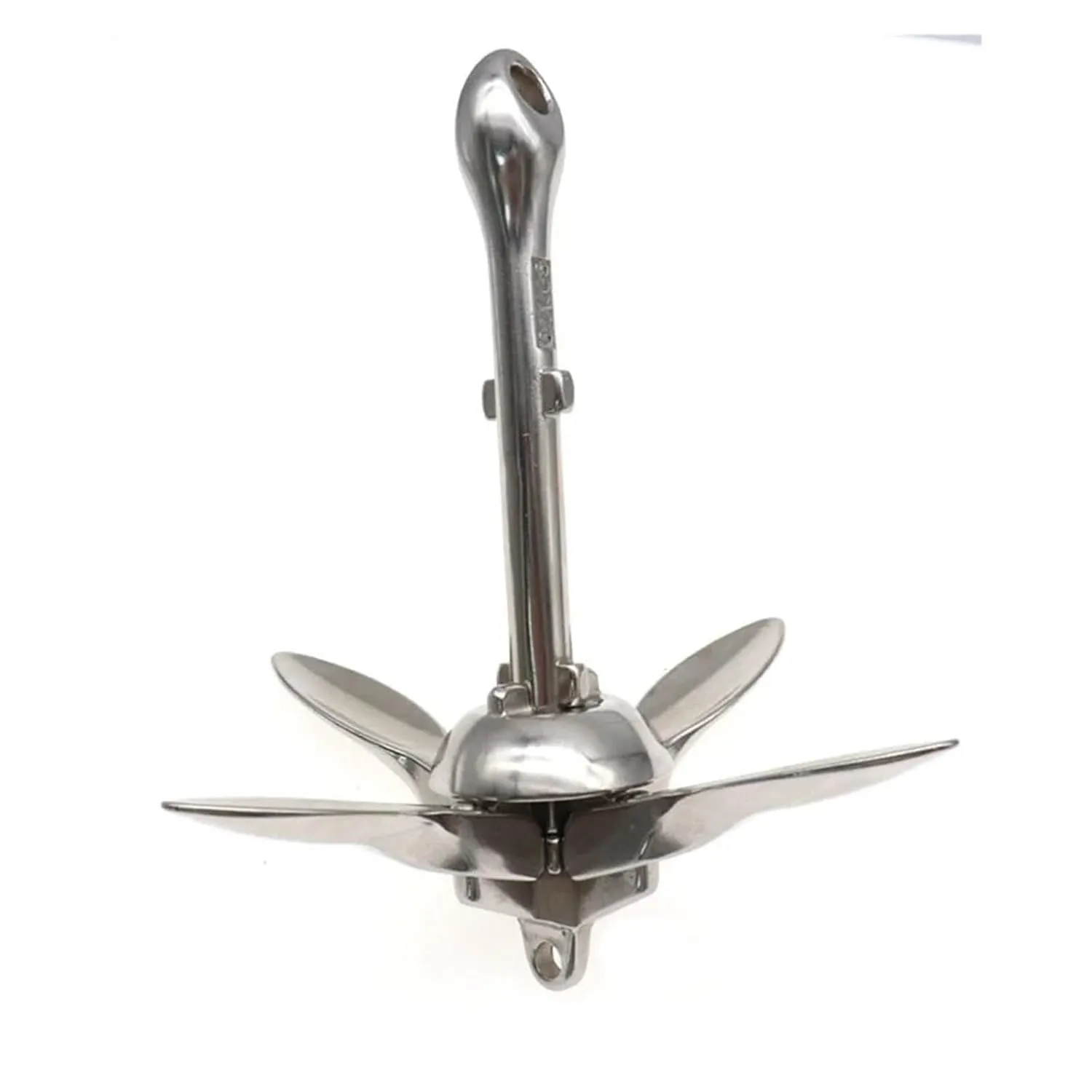 Boat Anchor Inflatable Boat Stainless Steel Iron Metal Anchor for Boat Dinghy Raft Fishing Boat 0.7kg/1.5kg(0.7kg)