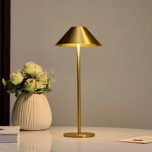 Bojim Gold Cordless Table Lamp, Rechargeable Touch Lamps with 3 Color Dimming, Wireless Battery Operated Lamp for Bedroom/Living Room