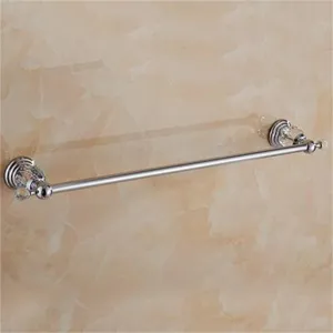 Brass Shower Rack Toilet Paper Holder Silver Crystal Wall Mount Towel Bar Toilet Brush Holder Bathroom Hardware Accessories Set!(D)