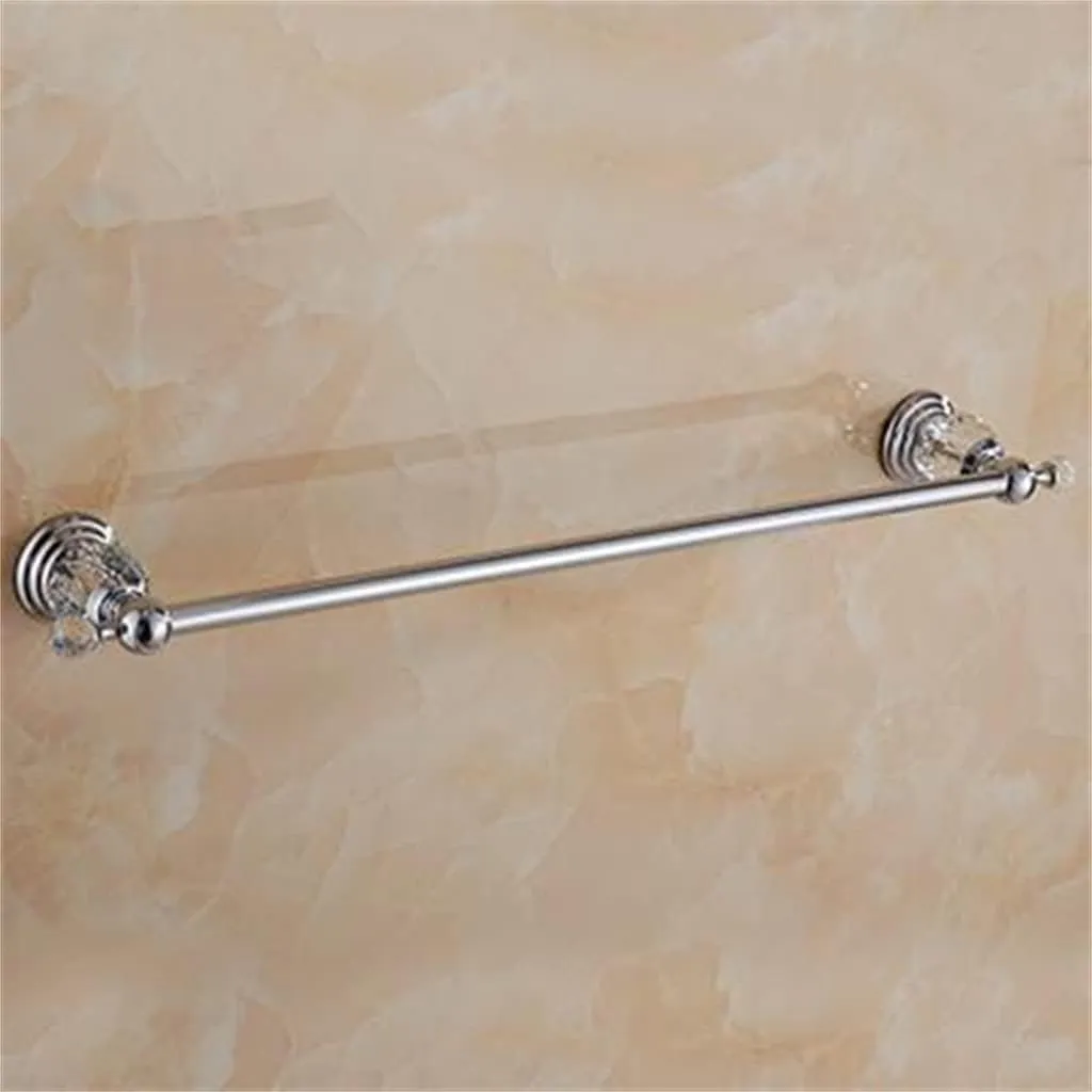 Brass Shower Rack Toilet Paper Holder Silver Crystal Wall Mount Towel Bar Toilet Brush Holder Bathroom Hardware Accessories Set!(D)