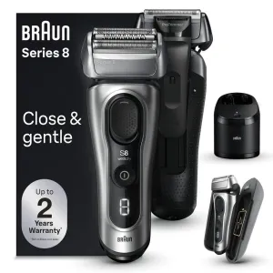 Braun Series 8 Electric Shaver, Shaving Kit with 4 1 Shaving Elements, Precision Long Hair Trimmer, SmartCare Center, PowerCase