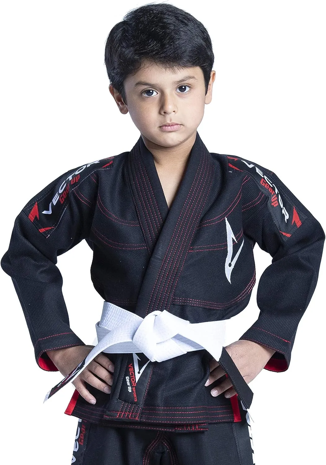 Brazilian BJJ Gi Jiu Jitsu Gi for Child Kids Gi Uniform Durable Pant & Jacket 100% Cotton with Free Belt