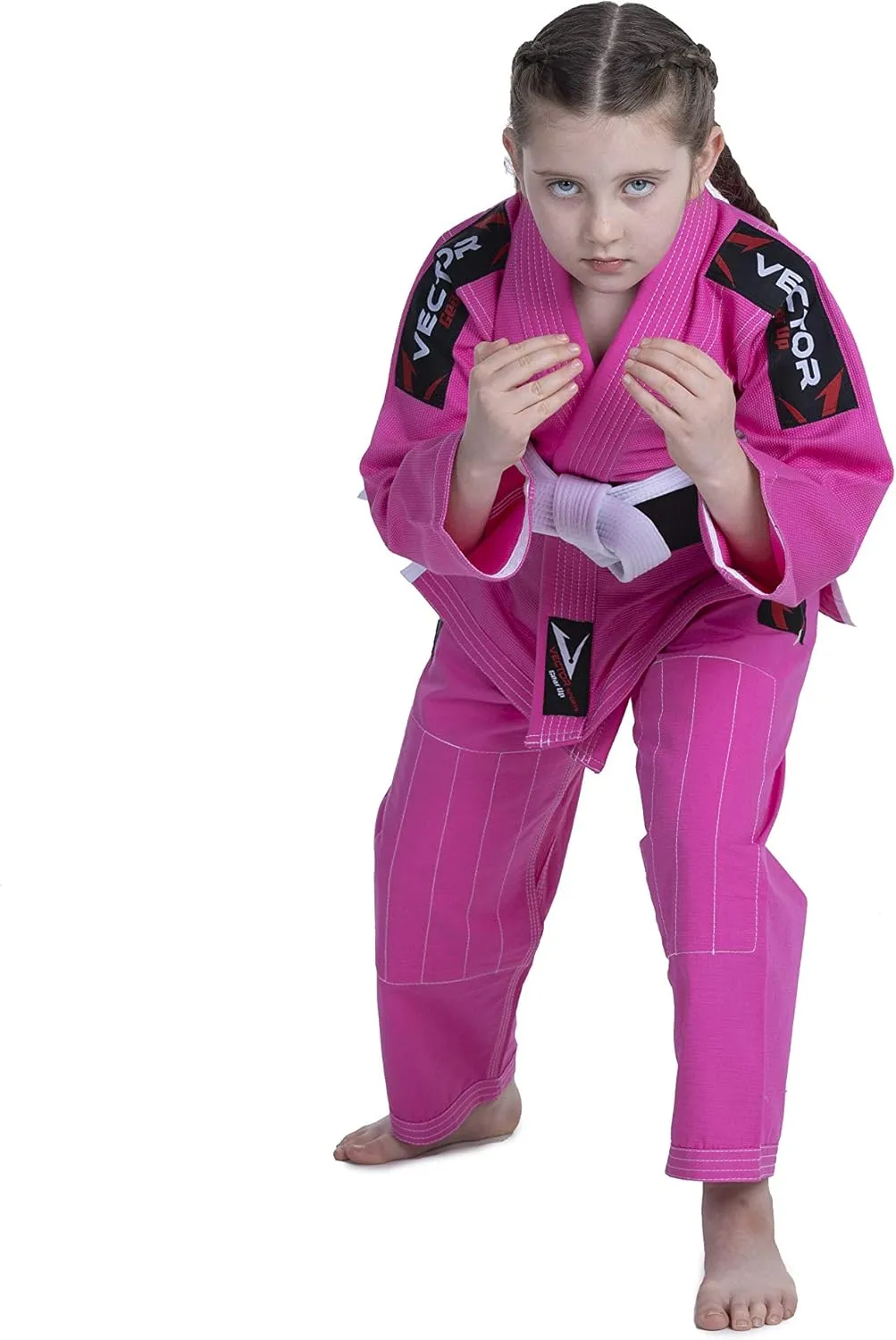 Brazilian BJJ Gi Jiu Jitsu Gi for Child Kids Gi Uniform Durable Pant & Jacket 100% Cotton with Free Belt