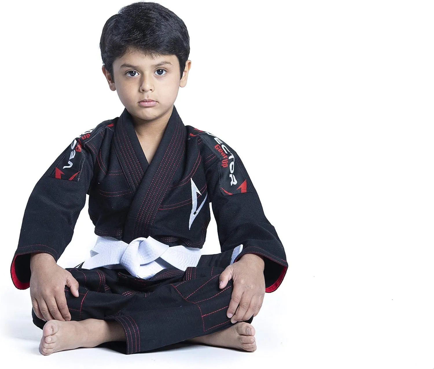 Brazilian BJJ Gi Jiu Jitsu Gi for Child Kids Gi Uniform Durable Pant & Jacket 100% Cotton with Free Belt