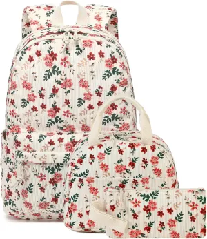 BTOOP School Backpacks for Teen Girls Bookbags Lightweight Kids Backpack School Bags Set with Lunch Box Pencil Case