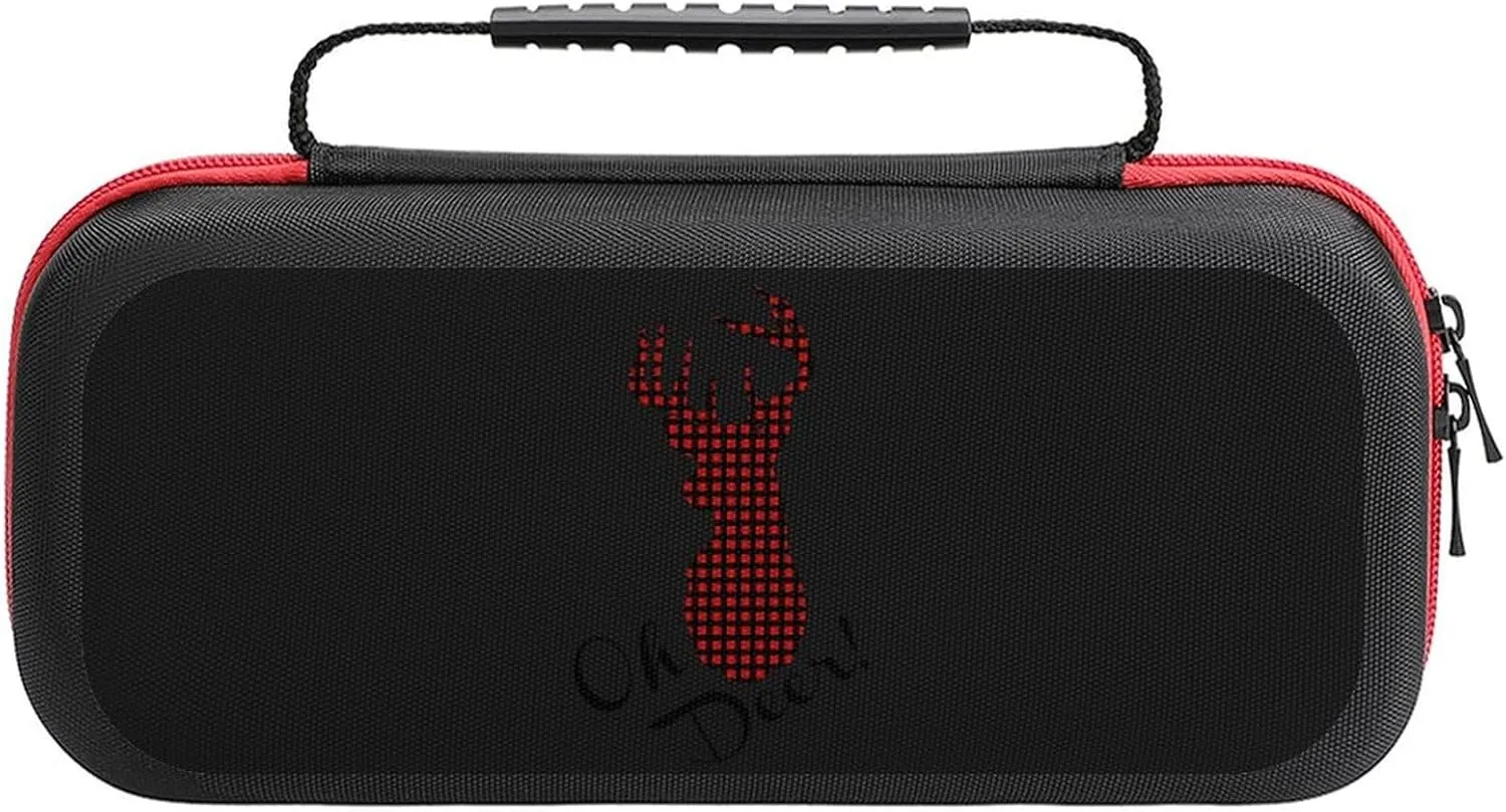 Buffalo Reindeer Portable Protective Shell Compatible with Switch Case Hard Travel Tote Bag with 20 Game Cartridges