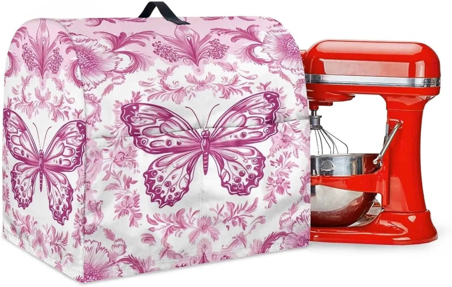 Butterfly Design Stand Mixer Cover Tilt-Head Mixer Cover Waterproof Aid Mixers Dust Covers for Kitchen Appliance Accessories Protect Case Storage Bag,Easy to Clean