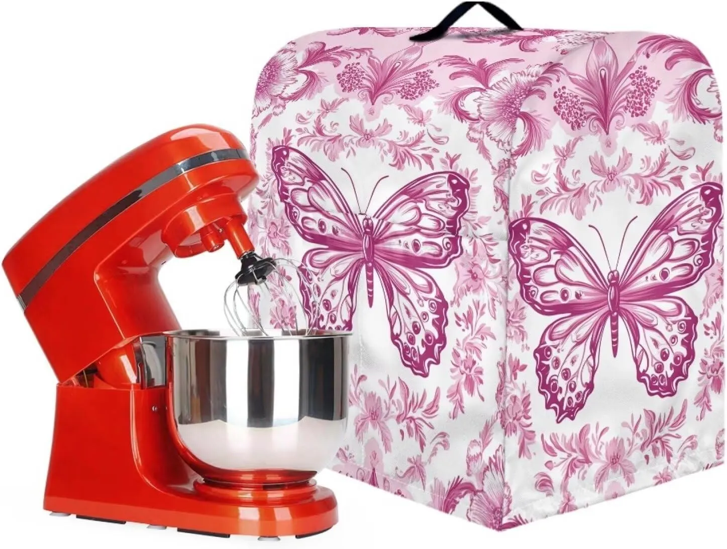 Butterfly Design Stand Mixer Cover Tilt-Head Mixer Cover Waterproof Aid Mixers Dust Covers for Kitchen Appliance Accessories Protect Case Storage Bag,Easy to Clean